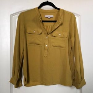 Loft mustard blouse